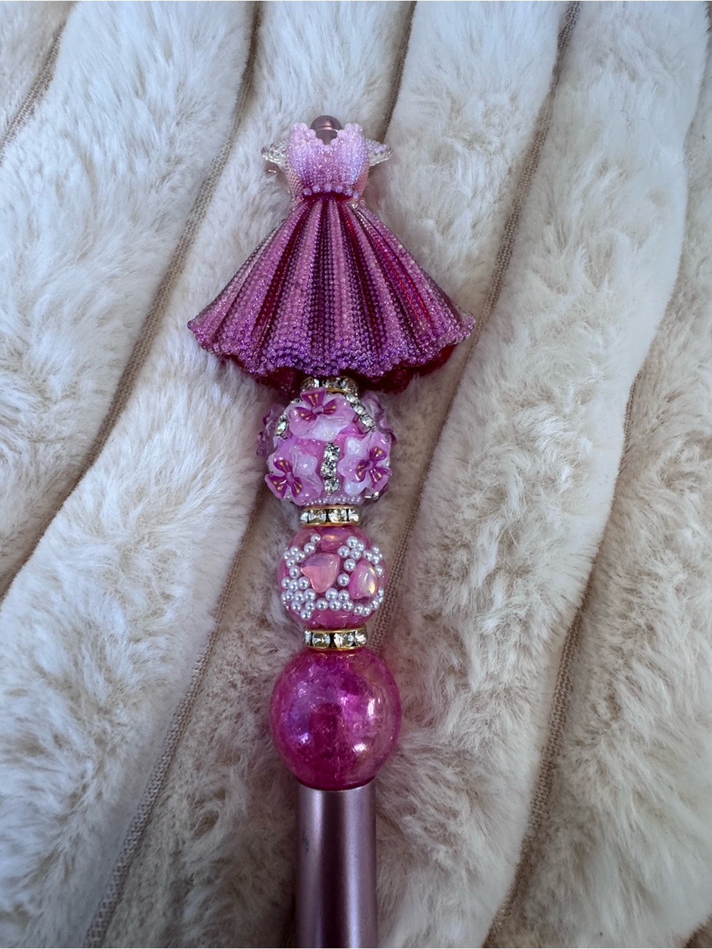 Luxury Pink Decorative Ballpoint Pen - Designer Style